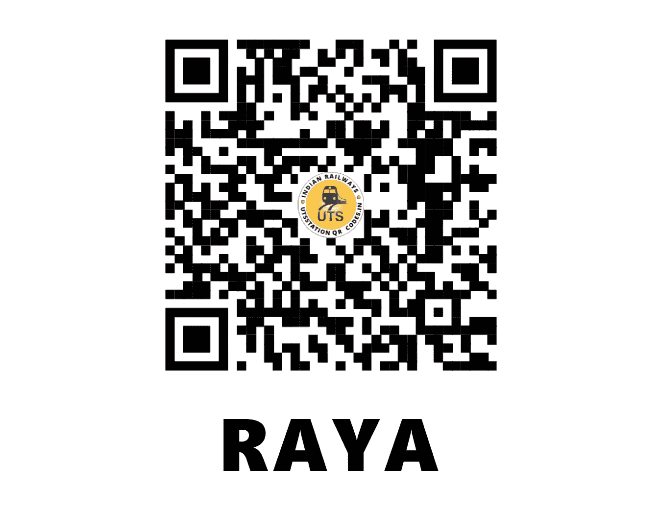 UTS QR Code for RAYA - RAYA - NE (UTTAR PRADESH)
